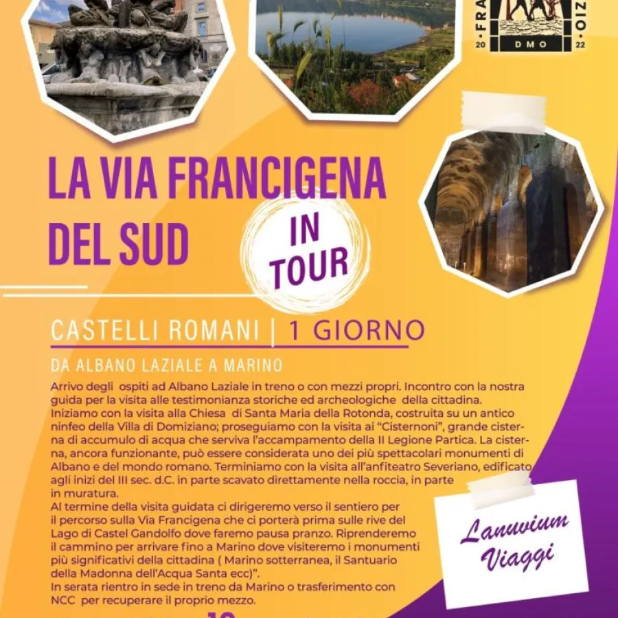 La Via Francigena del SUD in Tour - Albano Laziale to Marino